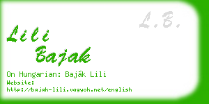 lili bajak business card